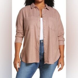 Madewell - Oversize Cotton Ex - Boyfriend Swing Short Faded Maeve Top Size XS